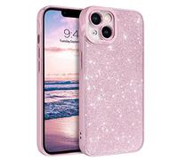 YINLAI for iPhone 13 Case Phone Case iPhone 13 Cute Glitter Luxury Clear Flexible Bling Cover Shockproof Full Body Camera Protection Phone Case for Women Girl Design for iPhone 13 6.1'', Pink