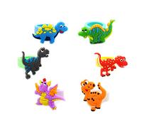 YINLANG Ring,6PCS/Set Cute Cartoon Dinosaur PVC Rings Soft PVC Finger Ring Kid Child Gift