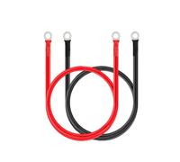 Yinleader 2Pcs 50cm Car Battery Inverter Cable 5AWG/16mm² 12v Cable Red and Black Auto Battery Leads with Ring Terminals, Copper Wire Inverter Leads for Motorcycle Truck & RV