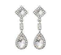 YINLI Gorgeous Rhinestone Crystal Teardrop Chandelier Drop Dangle Earrings for Women