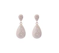 YINLI Gorgeous Rhinestone Crystal Wedding Bridal Teardrop Drop Dangle Earrings for Women, M, Crystal Rhinestone, No Gemstone