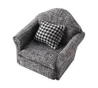 YiNLuax 1/12 Scale Plush Sofa Toyhouse Accessory Convertible Jewelry Storage Unit for Realistic Room Displays Linen Jewelry Box for Dollhouses