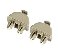 YiNLuax 1 Pair Sun Clip Hook Bracket Retainer Interior Trim Replacement Fastener Clip for A6-C6 Passat-B7 4F0857561 Retainer Gray/beige