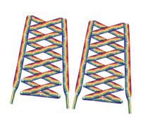 YiNLuax 120cm Long Rainbow Color Shoelaces Flat Shoelace For Adult Teen Polyester Shoe Laces Shoelace For Sneakers Trainers Shoe LGBTQ Accessories