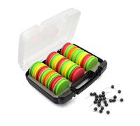 YiNLuax 24Pcs Round Fishing Line Foam Spools Fishing Line Storage Holder With Storage Box Fishing Winding Board Easy To Use Round Fishing Line Foam Spools