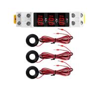 YiNLuax 3 Phase Meter Modulars Current Meter Gauges Indicators Din Rails Mount LED Digital Ammeter AC80V~500V