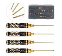 YiNLuax 4Pcs Hexagonal Screwdriver Set Coated Tip Honeycombs Handle Allen Wrench 1.5/2/2.5/3.0mm for Remote Control Car