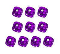 YiNLuax Acrylic 16mm Dices Set Colorful Six Sided Cubes with Dots Playings Square Block Kids Math Teaching Educational Toy Table Board Game