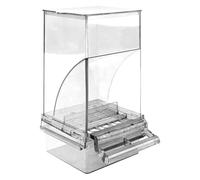 YiNLuax AntiSplash Bird Feeder AntiDust Food Dispenser Parrots Food Feeder Bird Cage Clear Seed Feeder Automatic Food Container