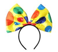 YiNLuax Circus Clown Headband PolkaDots Bowtie/Hat Hairband Cosplay Costume Headpiece for Adult Kids Stage Props Funny