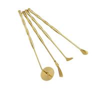 YiNLuax Completing 4Pieces Brass Incenses Crafting Spoon Press Shovel Brush Set Making Tool for Cones Making Incenses Making Kits
