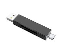 YiNLuax Double Slot Compactly Memory Card Reader USB a Type C Interfaces for Various Operating Systems Reliability File Management USB C Card Reader