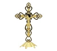 YiNLuax Figurines Crucifix on the Stands Wall Cross Religious Home Decorations Crucifix Cross Statue