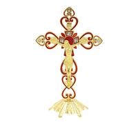 YiNLuax Figurines Crucifix on the Stands Wall Cross Religious Home Decorations Crucifix Cross Statue