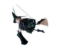 YiNLuax Halloweens Witch Costume Set with Broom Bag and Hat Themed Party Accessories Halloweens Property Set for Adults Halloweens Witch Broom Set