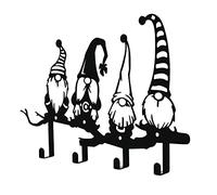 YiNLuax Metal for Holder Wall Mount Faceless for Rack with 4 Hooks Wal Metal Holder