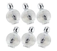YiNLuax Pack of 6 Crystals Glass Water Bottles 15ml Round Silver for Ceremonies and Essential