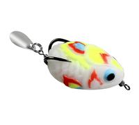 YiNLuax Simulated Soft Frogs Baits Blackfish Fishing Lures 4.5cm PVC Frogs Baits with Double Hook 5 Color Optional Top Water Lures