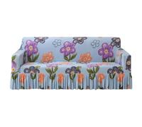 YiNLuax Sofa Guard for 3 Seater, Stretchable Perfectly for 190-230CM Sofas Slip Resistant Print Pattern, Washable Couch Protector