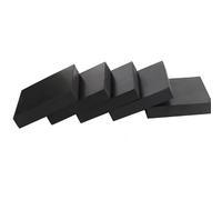 YINLUCK Black Silicone Rubber Mat 1 Pc, 150/200mm Square Elastic Shock Absorbing Cushion, High Temperature Resistant Hardness 65A(150X150X10mm)