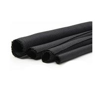 YINLUCK Self-Closing PET Braided Sleeve for Wires & Cables - Flexible Insulated Hose (5mm-60mm, 1/2/3/5/10Meters) - Fireproof, Durable (Black, 1 PC)(50mm,3 meters)