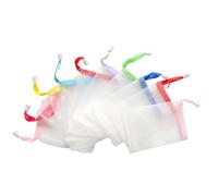 Yinluluna 10 PCS Soap Bags for Soap Bars, Exfoliating Mesh Saver Pouch with Drawstring, Foam Net Soaps Saver Sack for Shower or Body Facial (Multicolor)
