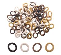 Yinluluna 100PCS Mini Hair Ties, Multicolor Small Soft Hair Elastics Ponytail Holder, Seamless Nylon Bands for Women Girls(Coffee Color)