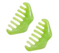 Yinluluna 2Pcs Resin Massage Combs, Handheld Guasha Scraping Scalp Comb, MultiFunctional Head Massage Tool for Relaxation, Head Caring, Meridian Therapy or Acupoint Treatment