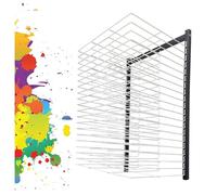 YINMAN Drying Rack,20 Layers Children's Art Drying Rack,Wall Mounted Classroom Studio Easel Oil Board,Work Drying and Display Office Storage Rack