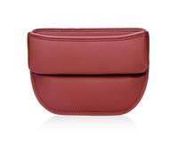 yinmeichun Car Seat Side Storage Box for Jeep Avenger (JJ 2023-2025 2026), Console Gap Organiser, PU Leather Holder with Charging Cable Hole, Prevent Item Loss,Red