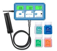 YINMIK pH EC Meter Hydroponic Digital 6 in 1 PPM pH EC PPM Tester for Water, Continuous pH Monitor Conductivity Humidity Temp of Hydro Nutrient Farm DWC Aeroponic Garden for Home Growers