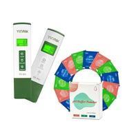 YINMIK pH Meter TDS EC Tester Combo with pH Buffer Powder Kits