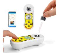 YINMIK Smart Refractometer Brix Salt Meter, Brix Refractometer Salinity Tester with ATC, Hand-Held Salinity Meter 0-24% for Food,Sauces, Brix Sugar Refractometer 0-60% for Fruit,Drinks,Coffee