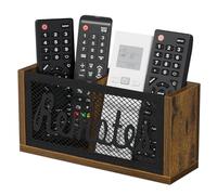 YINMIT Remote Control Holder Wall Mount, TV Remote Holder for Wall, Remote Caddy for Table, Remote Organizer Divided Storage Box for Wall, Table, Living Room, Bedroom