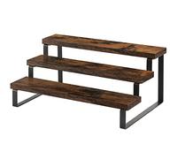 YINMIT Wooden Display Riser Stand, Tiered Perfume and Cologne Organizer Stand, 3 Tier Spice Rack Organizer, Rustic Display Shelf for Candles (3 Tier)