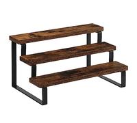 YINMIT Wooden Display Riser Stand, Tiered Perfume and Cologne Organizer Stand, 3 Tier Spice Rack Organizer, Rustic Display Shelf for Candles (3 Tier - 11.4 in)