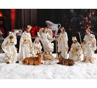 Yinns Nativity Sets, 8.5 Inch Large Christmas Nativity Scene Indoor, 11 PCS Nativity Sets & Figures Vintage Christmas Tabletop Religious Xmas Home Decorations