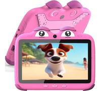 YINOCHE Kids Tablet 7 inch Tablet for Kids 3-7 Toddler Tablets for Kids Toddlers 32GB Android Children's Tab with Dual Cameras Parental Control Pre-Installed Kids Apps Kid-Proof Case (Red)