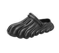 Yinova Mens Clogs, Comfort Stylish Beach Sandals, Flip Flops for Chef Kitchen Hospital Garden Wide Fit(Black,44-45)