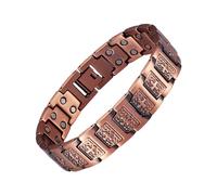 YINOX Men's Creative Cross Retro Bracelet Health Care Red Copper Retro Bracelet Copper Bracelet Cross Bracelet
