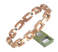YINOX Super Powerful Magnetic Bracelet for Men and Women, Stainless Steel Magnetic Bracelet, Stainless Steel Bracelet with 11 NdFeB Magnets and Gift Box (21cm) (B)