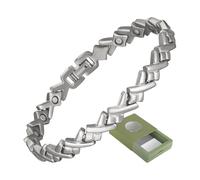 YINOX Super Strong Magnetic Bracelet for Women, Magnetic Titanium Bracelet, Titanium Bracelet for Women, with 17 NdFeB Magnets and Gift Box (19.5cm)