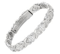 YINOX Women's Super Magnetic Bracelet, Women's Magnetic Bracelet, Stainless Steel Bracelet, Includes Fashion Crystal Stones and Gift Box(Blue)