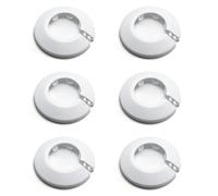 Yinpecly 1.3inch Diameter Flange Pipe Cover Decoration PP Plastic Escutcheon Collar Pipe Cover Radiator for Wall Pipe Tube Decoration White 6Pcs