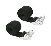 Yinpecly 2.5Mx50mm Cam Buckle Tie Down Lashing Strap Polypropylene, for Moving Cargo Straps Camping Outdoor Luggage Black Tone 2pcs