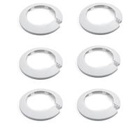 Yinpecly 6Pcs Pipe Cover Decoration Fit 2.87" Outer Diameter Flange Water Pipe PP Plastic 75mm Escutcheon Collar Pipe Cover Radiator for Wall Pipe Tube Decoration White