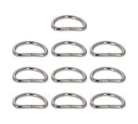 Yinpecly Stainless Steel D Ring Buckle 1.26" ID Semi-Circular D-Rings Fasteners for Handbag Purse Fabric Strap Backpacks Bags Belts Hand DIY Accessories Hardware Silver Tone 10pcs