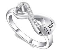 Yinplsmemory Cremation Jewelry Infinity Love Cremation Ring for Ashes Stainless Steel Hold Loved Ones Ash Keepsake Finger Ring Urn Locket Memorial Jewelry for Women, Metal, stainless steel
