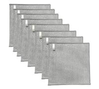 YinQin 8 PCS Triple Layer Stainless Steel Wire Cleaning Cloth 20x20 cm Non Scratch Steel Mesh Dishwashing Cloths Multipurpose Three Layer Metallic Wire Dish Rags Towel for Kitchen Sink Stove Top