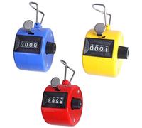 Yinquetinup 3 Pcs 4 Digit Display Manual Mechanical Counter Hand Tally Counter Tally Counters Clickers for Sport Coach School Event Golf Counter